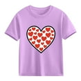 thumbnail image 2 of Plebaso Boys Girls Valentine's Day T-Shirts Graphic Cute Tee Casual Short Sleeve Crewneck Summer Tops, 2 of 7
