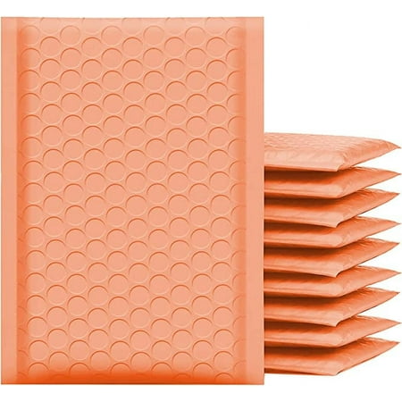Yens Poly Bubble Mailer, Cushioning Padded Envelopes for Shipping, Mailing, Packaging,PM#000-500pcs (4X7 in)-Orange