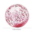 thumbnail image 3 of Inflatable Beach Ball Glitter Beach Balls 12" Clear Large Beach Ball with Confetti Sequins Floating Pool Balls for Swimming Pool Party Decorations Birthday Summer Outdoor Favors 30cm Pink, 3 of 9
