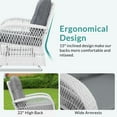 thumbnail image 6 of MEETWARM Patio Wicker Rocking Glider Set, All-Weather Outdoor Rattan Patio Rocking Chairs of 2, Patio Conversation Set with Thickened Cushions for Porch Garden & Backyard, White Wicker/Grey, 6 of 7