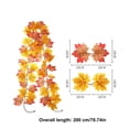thumbnail image 3 of Artificial Maple Leaf Garland Fake Fall Hanging Decor 7ft Thanksgiving Halloween Home Wall Fireplace Door Indoor Outdoor Wedding Party, 3 of 8