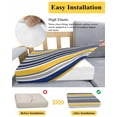 thumbnail image 5 of Navy Blue Yellow Striped Couch Cushion Covers Stretch, Washable Sofa Seat Covers Individual Seat Cushion Sofa Slipcovers Farmhouse Vintage Stripe Couch Cover Furniture Protector S-3PCS, 5 of 7