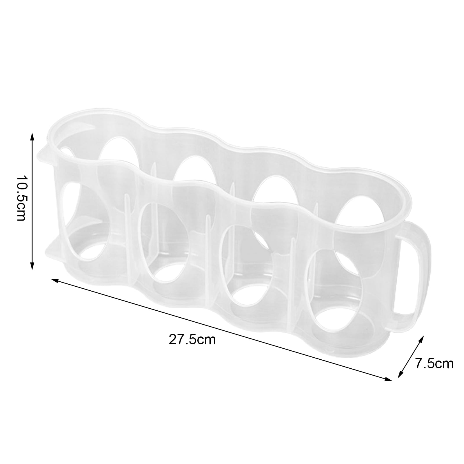 OJDXDY 3Pack Portable Soda Can Organizer for Refrigerator 4 Section Fridge  Organizer Bins with Handle Clear Plastic Freezer Drink Beverage Holder