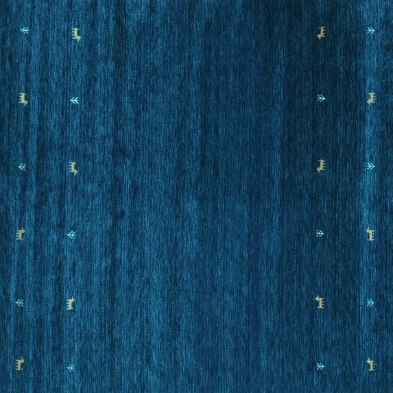 Ahgly Company Indoor Square Abstract Light Blue Contemporary Area Rugs, 4' Square
