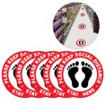 thumbnail image 3 of Coofit 5PCS Floor Sign Self-adhesive Social Distancing Floor Decal Sticker Safety Sign, 3 of 10