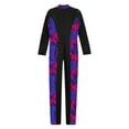 thumbnail image 6 of iiniim One-piece Kids Girls Full Body Sport Jumpsuit Long Sleeve Bodysuit Dance Yoga Gymnastic Unitard Blue Leopard 14, 6 of 7