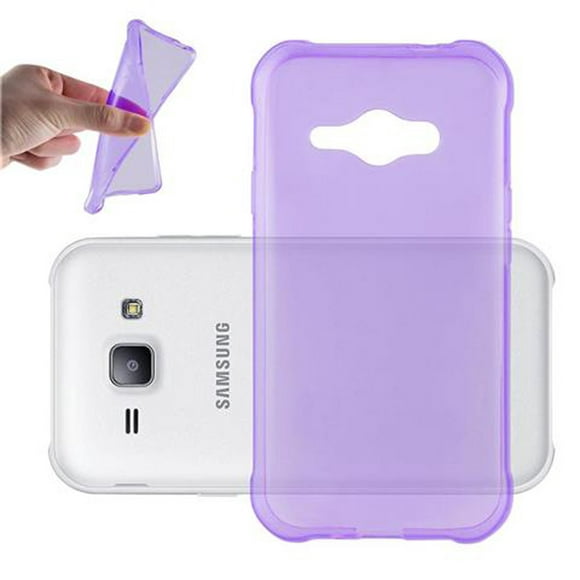 Cadorabo Case for Samsung Galaxy J1 ACE Cover in TRANSPARENT PURPLE TPU Silicone Protection