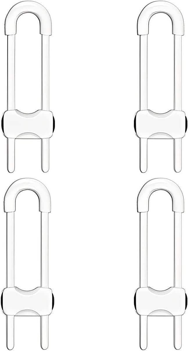 Baby Proofing Sliding Locks 4 Pack Adjustable U Shaped Child