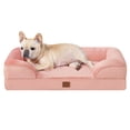 thumbnail image 1 of Cama ortopédica para perros EHEYCIGA, espuma viscoelástica, impermeable, rosa polvoriento, 1 of 9