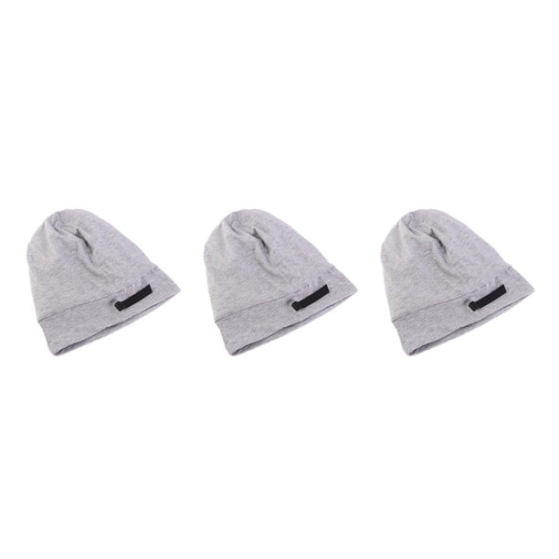 Gorros de Otoño Qarigey Turbantes Chemo Cancer Satin Underscarf Caps Ajustable Hijab gris claro 3piezas