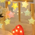 thumbnail image 3 of 1.6m 10 LEDs Cracked Star Shape String Lights Rope Lamp for Christmas Party Festival Birthday without Battery, 3 of 8