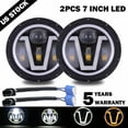 thumbnail image 3 of 7" INCH Halo LED Headlight DRL & 4" Fog Lights Combo Kit For Hummer H3 H3T 06-10, 3 of 22