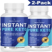2-Pack Instant Keto Weight Loss - Fast Keto Pills to Burn Fat & Lose Unwanted Belly Fat - 1 Bottle