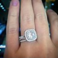 thumbnail image 3 of K-KED 925 Silver Filled Ring Women Zircon fashion Wedding Engagement Delicate Jewelry Sz 6-10-7, 3 of 6