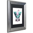 thumbnail image 2 of Trademark Fine Art 'Miami Flamingo' Canvas Art by Robert Farkas, Black Matte, Silver Frame, 2 of 4