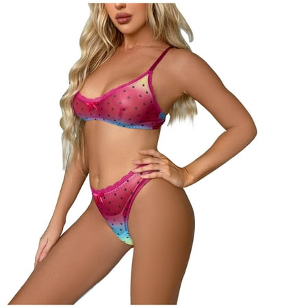 

Fesfesfes Sexy Women Lingerie Set Temptation Underwear Ladies Sling Sleepwear Two-pieces Nightwear Gifts for Her
