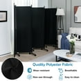 thumbnail image 5 of Costway 6-Panel Folding Room Divider 6FT Rolling Privacy Screen with Lockable Wheels Black, 5 of 10