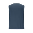 thumbnail image 5 of BiZtdJrK Cotton Linen Beach Tank Tops for Men Summer Fashion Button Down Suit Vest Lightweight Sports Coat with Pockets Navy L, 5 of 7