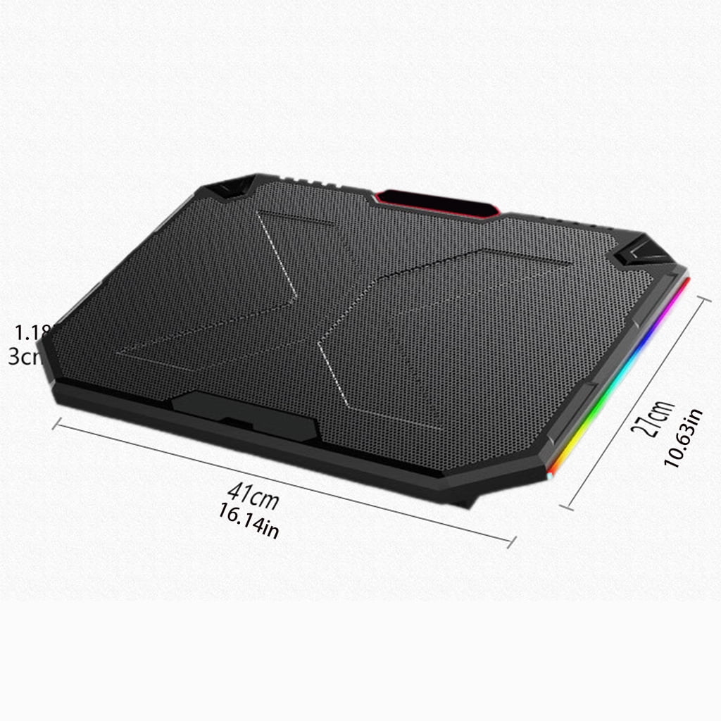Notebook Radiator Cooling Bracket Riser RGB Light 2x USB Laptop Cooling Holder