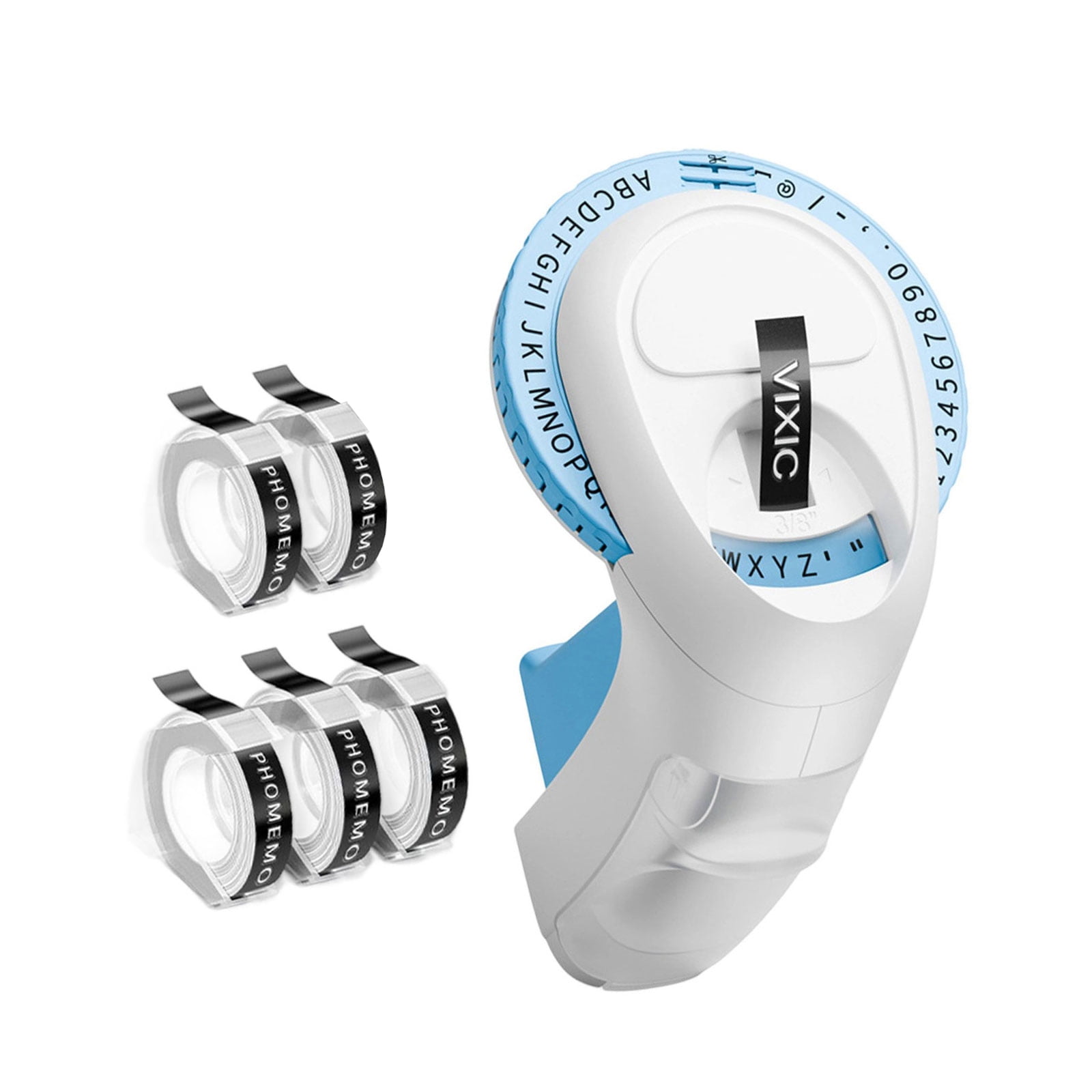 Portable E975 Label Maker, Manual Embossing Device for Home Office, Kitchen Storage & Tags