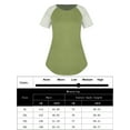 thumbnail image 2 of Womens Plus Size Tops Short Sleeve T Shirts Striped Raglan Tee Shirts Causal Summer Tunics Blouses, 2 of 7