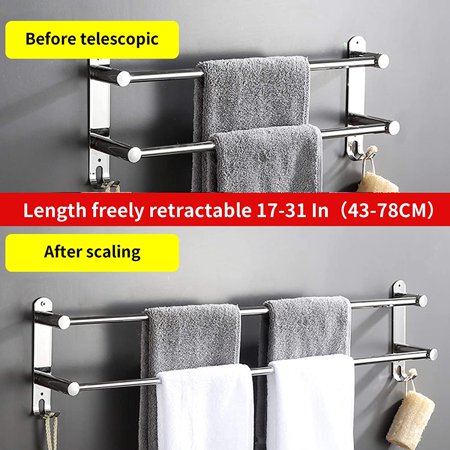 【Telescopic New Type】 Towel Bar, Bathrobe, Towel Hook, Towel Ring Towel ...