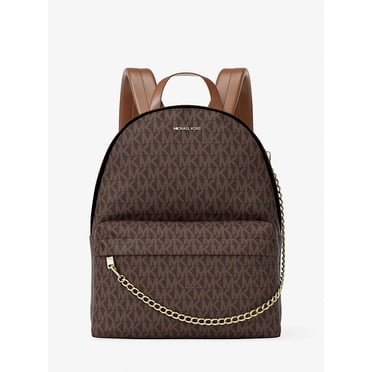 Michael Kors Womens Slater Medium Signature Logo Backpack