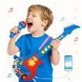 thumbnail image 4 of Kids Microphone and Stand, Kids Guitar and Microphone Toy Set, Portable Karaoke Machine for 4-6, 4 of 8