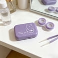 thumbnail image 1 of HCBY Étui pour Lentilles de Contact, Boîte de Rangement pour Lentilles Mince Mais Durable, Supports de Lentilles Doubles Intégrés, Conception Réutilisable Facile à Nettoyer, Support Portable Charmant pour l'Organisation de Trousse de Beauté, 1 of 6