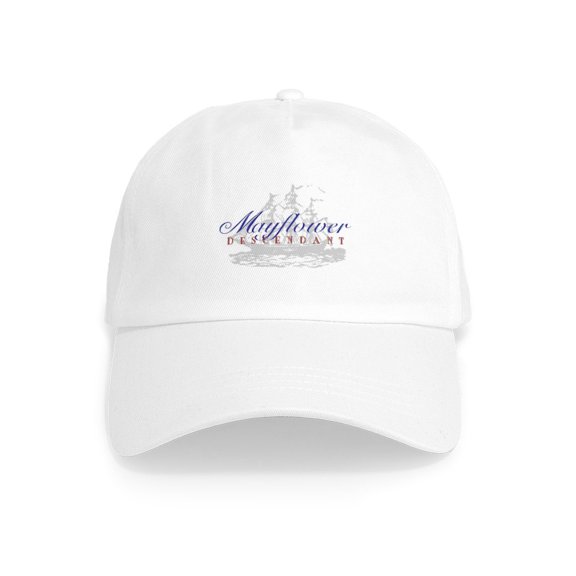 CafePress - Mayflower Descendant Cap - Adjustable 100% Brushed Unisex Casual Cotton Baseball Cap, Beige, 1