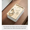 thumbnail image 6 of Yamazaki Home Accessory Box, Ash, Polystone, Lid, No Assembly, 6 of 8