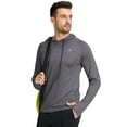 thumbnail image 4 of Weilanxin Men's Quick Dry Hooded Tops Lightweight Thin Long Sleeve Running Hiking Fishing Rash Guard Hoodies Outdoor T-Shirt Charcoalgrey M, 4 of 8
