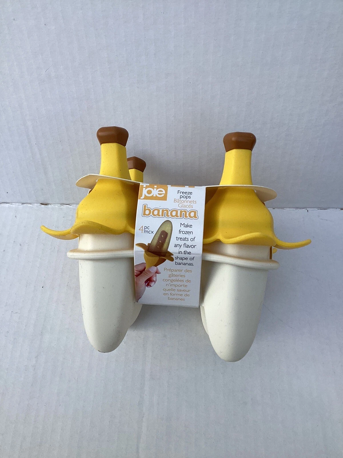 Joie MSC ~ Banana Freeze Pops Molds ~ 4 Pc Mcx Fill Freeze and