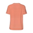 thumbnail image 3 of Rocae Orange Gingham for Breathable Men's Baseball T-Shirt Fashionable Casual Baseball Jersey, Moisture-wicking Sportswear Medium, 3 of 9