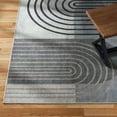 thumbnail image 5 of TOWN & COUNTRY EVERYDAY Avani Retro Arch Everwash® Washable Runner Area Rug with Non-Slip Backing, Pet Friendly Rug, Grey/Blue, 1'7"x6'6", 5 of 13