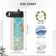 thumbnail image 4 of Bingfone Starfish On The Sand Beach Print 18oz Sports Insulated Kettle With Straw, Leakproof & BPA Free, Drinking Sports Water Bottle for Fitness, Gym & Outdoor, 4 of 8