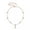 Rose Gold, variant on K-KED Clover Bracelet 0.9CTW. Moissanite Sterling Silver Bracelet GRA Certified 8.5''