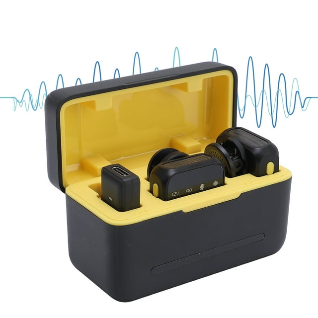 Micro Lavalier Sans Fil, Réduction de Bruit Support Écouteurs Transfert 10m Micro Lavalier Sans Fil pour Karaoké