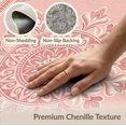 thumbnail image 6 of ODIKA 5'x7' Washable Area Rug Easy Care, Non-Shedding, Pet Friendly, Scroll Bordered Trellis Solid Shaggy Look Minimalist Pink Boho Refined for Small Living Room, Bedroom, 6 of 7