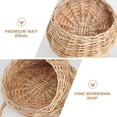 thumbnail image 3 of 2 PCS Straw and Willow Basket Wicker Flower Pots Flower Wall Hanging Flowerpot Hanging Basket Rustic Rattan Hanging Wall Basket(Original Sallow), 3 of 6