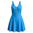 thumbnail image 5 of SROBPTY Summer Dresses for Women Solid Sleeveless V Neck Spaghetti Strap, 5 of 5