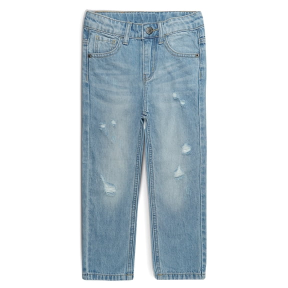 KIDSCOOL SPACE Boys Jeans,Elastic Band Inside Ripped Soft Denim Pants,5-6 Years