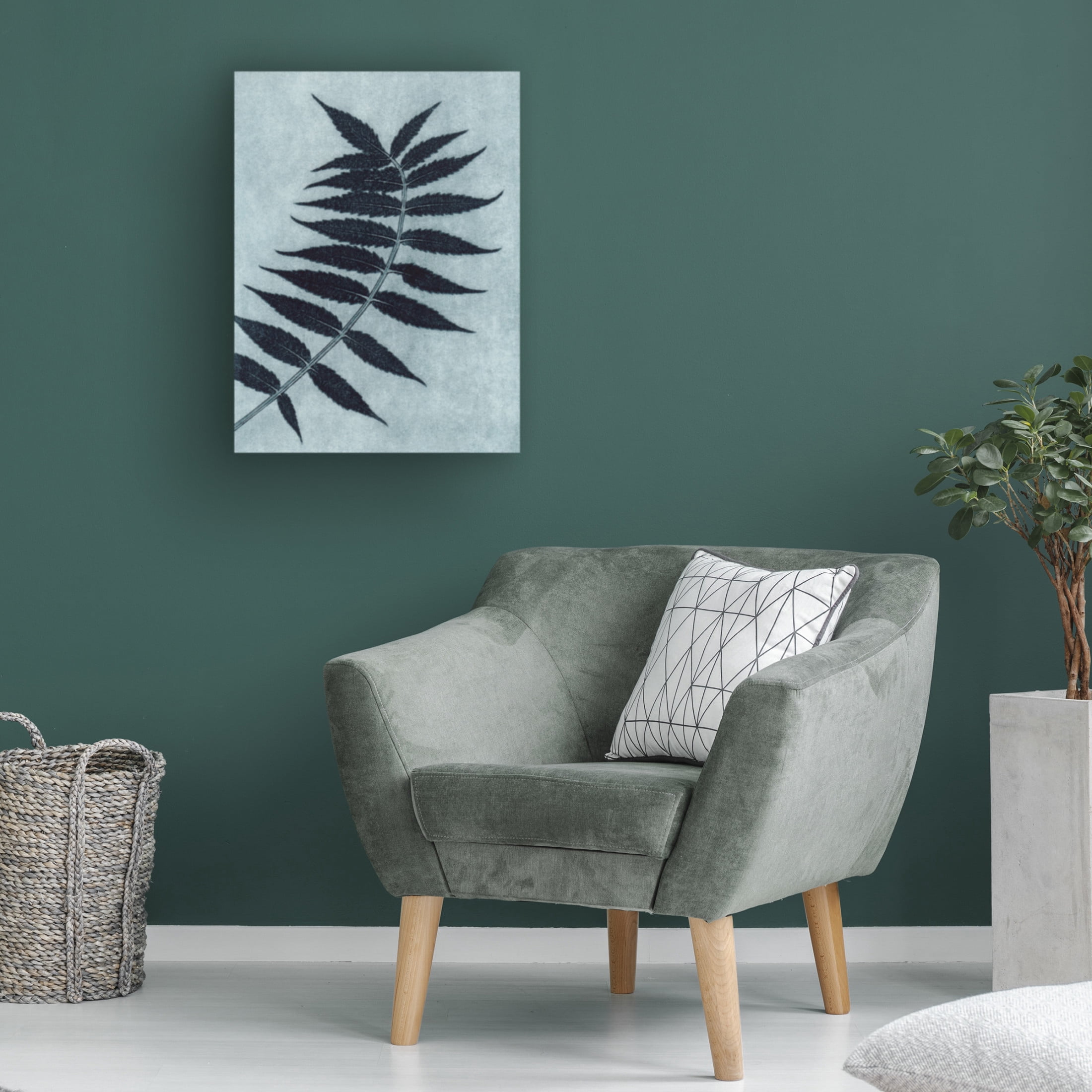 Canvas Wall Art - Pernille Folcarelli 'Sumac Petrol' Wall Art for Living Room, Bedroom, or Office Décor by Trademark Fine Art - 35 x 47 Inches