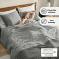 thumbnail image 4 of Regency Heights King/Cal King Soft Washed Color Block Comforter Set 3-Piece Bedding Set Grey, 4 of 8