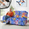 thumbnail image 5 of ZIATUBLES Paw Tie Dye Printed Recliner Cover for 3-Seater Reclining Sofa, Stretch Recliner Couch Covers with Storage Pockets Set of 8, Elastic Polyester Spandex Furniture Protector for Living Room, 5 of 9