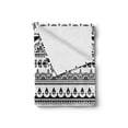 thumbnail image 2 of Tribal Soft Flannel Fleece Throw Blanket, Borders with Leaves Florals Flowers Ivy Swirls Inspired Art Image Print, Cozy Plush for Indoor and Outdoor Use, 60" x 80", Black and White, by Ambesonne, 2 of 6