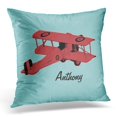 thumbnail image 1 of RYLABLUE Blue Airplane Red Biplane Kids Room Vintage Throw Pillowcase Cushion Case Cover, 1 of 1