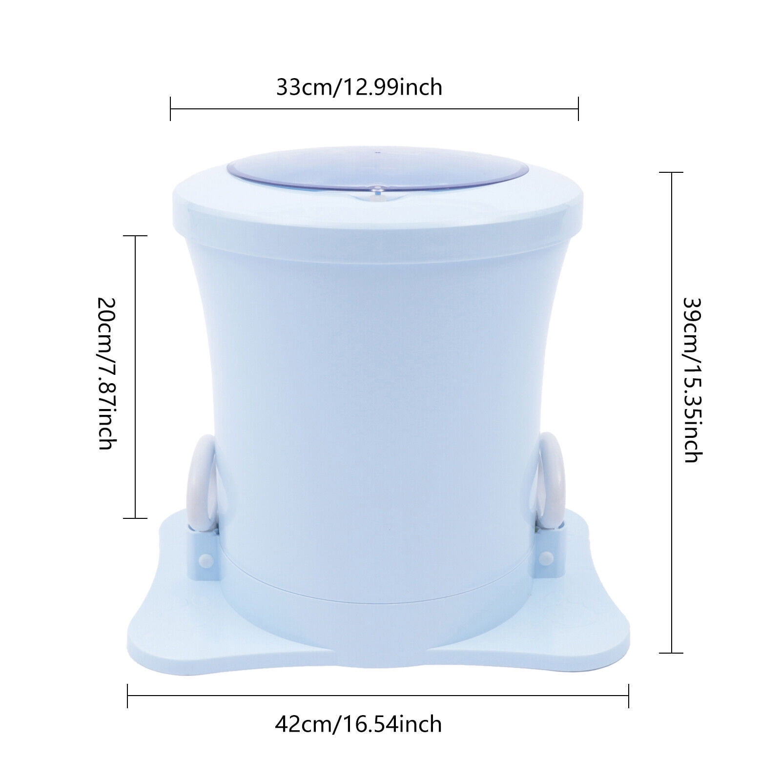 Mini Dryer Portable Compact Clothes Spin Dryer Manual Home Laundry Dryer Blue