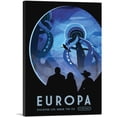 thumbnail image 1 of ARTCANVAS Europa Discover Life Under the Ice NASA Poster Canvas Art Print - Size: 26" x 18" (0.75" Deep), 1 of 9