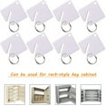 thumbnail image 6 of 60 Pcs Key Tags Blank Plastic Upgrade Round Split Ring Durable Key Identify Tags Bulk Key Tags for Key Cabinet 1.5 inches Square Shaped, 6 of 6